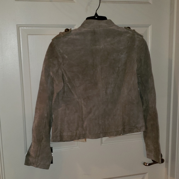 Wilson's Gray Suade Military Style Jacket, Small - Picture 3 of 5